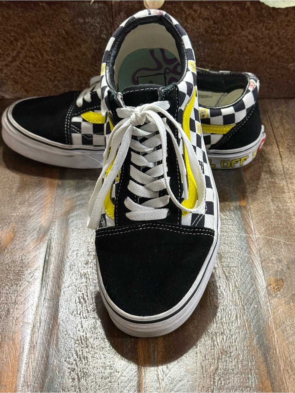 Vans x SpongeBob SquarePants Women’s 8.5 Men’s 7 Checkerboard Sneakers NWOT
